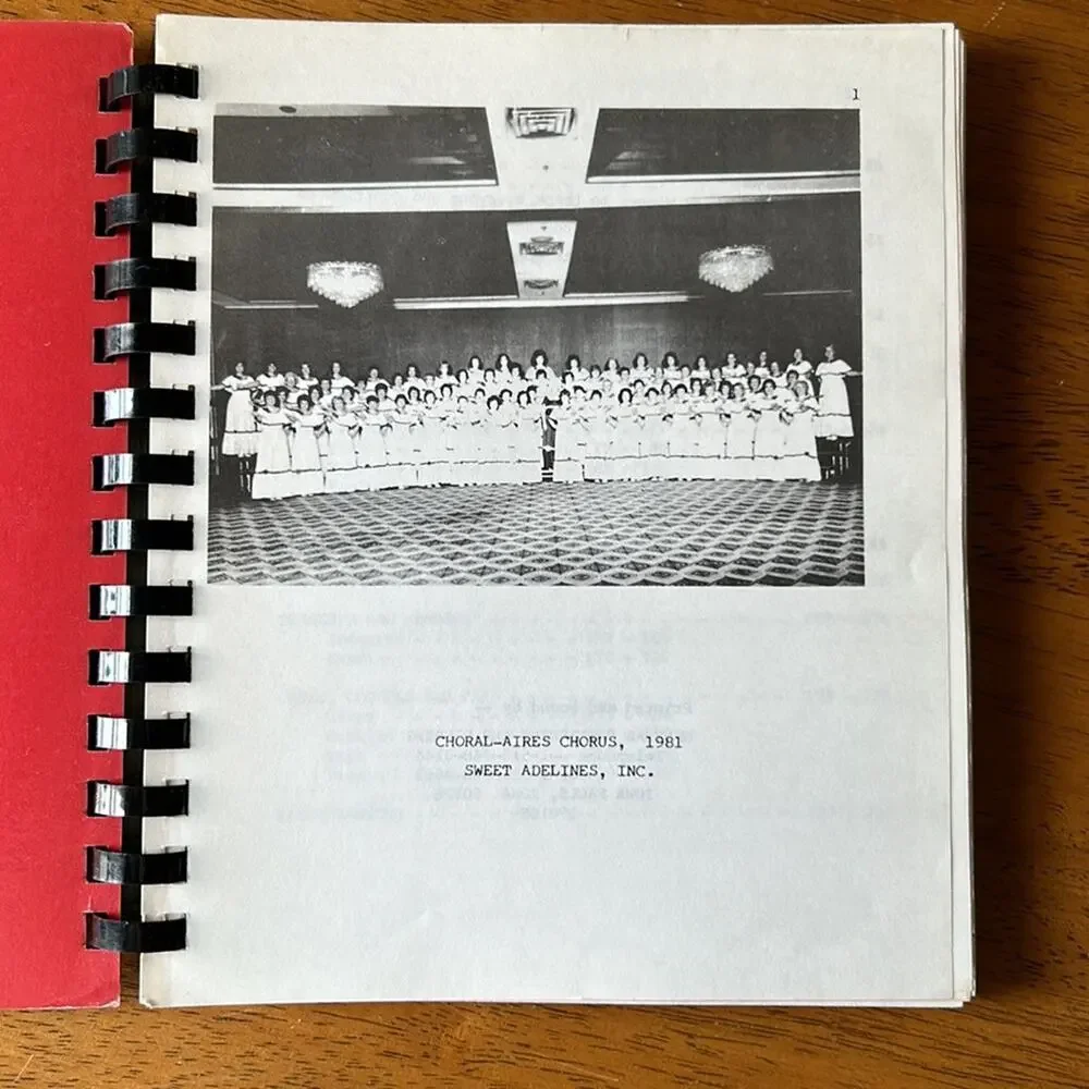 Cookbook Choral-Aires Chorus Sweet Adelines 1981 VTG Recipe Book Red